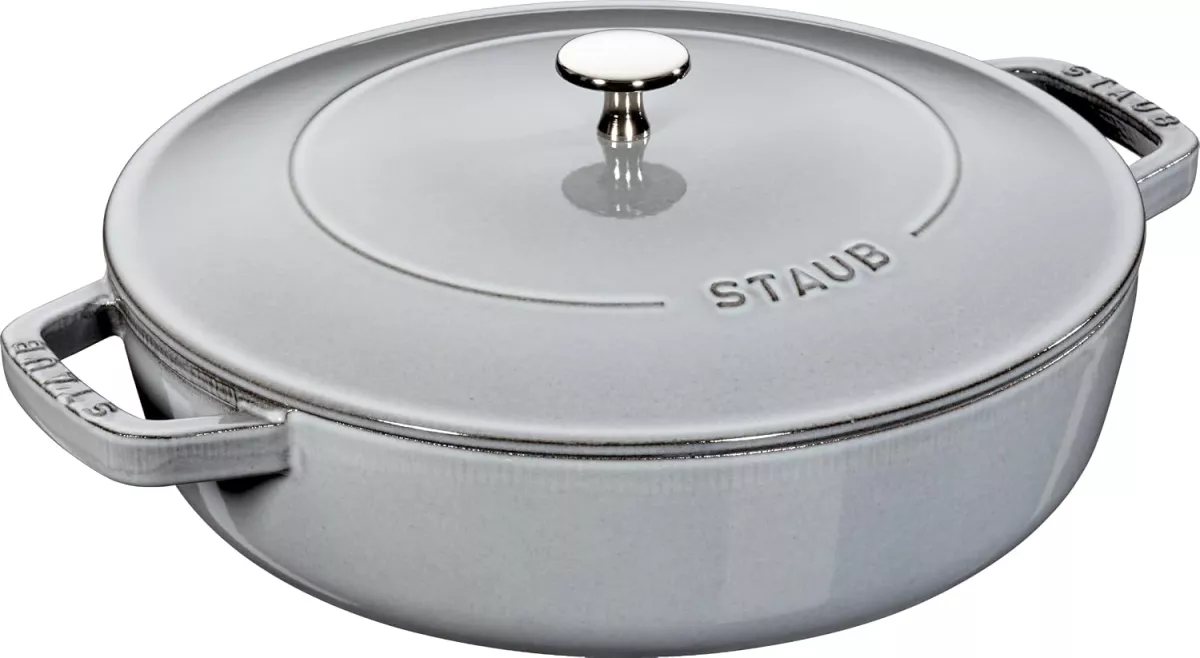 Pekáč STAUB se samopodlévací poklicí, 28cm, šedý 3,7l