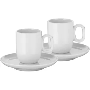 Šálky na kávu WMF Barista,espresso/lungo s podšálkem, bílá, 2ks Šálky na kávu WMF Barista,espresso/lungo s podšálkem, bílá, 2ks