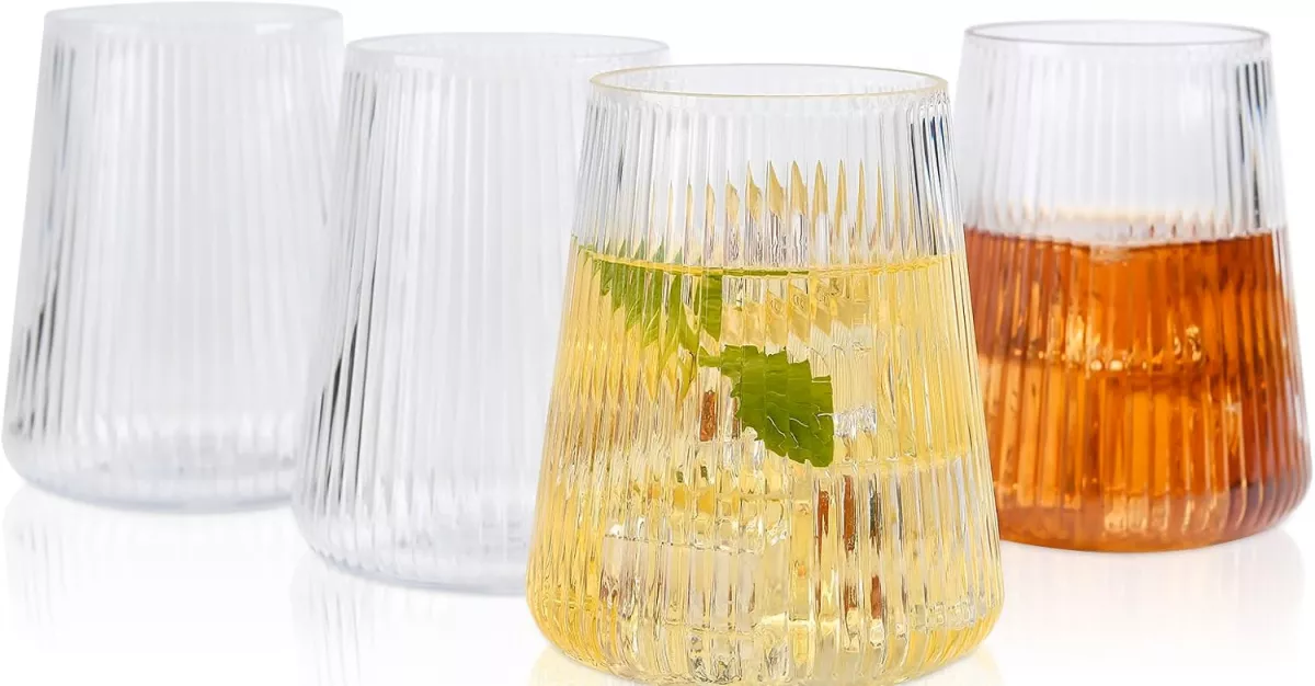 Sklenice na vodu Hot Der, 355 ml, plast, 4 kusy