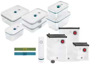 Vakuové nádoby Zwilling Fresh & Save s pytlíky a pumpičkou  16 dílů