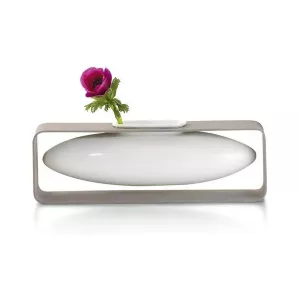 Váza PHILIPPI Fleur, porcelán, nerez