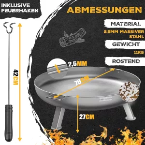 Zahradní ohniště KESSER®+pohrabáč, varianty: Zahradní ohniště KESSER®+pohrabáč, varianty: