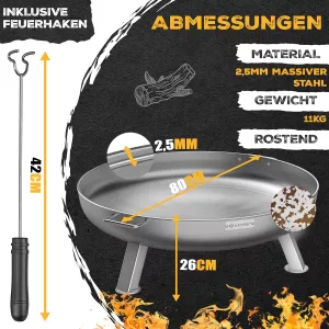 Zahradní ohniště KESSER®+pohrabáč, varianty: Zahradní ohniště KESSER®+pohrabáč, varianty: