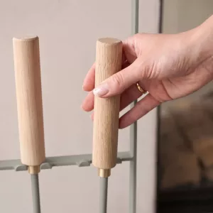 LIVLIG krbová sada – krbové nářadí a kovový koš na dřevo, růžová