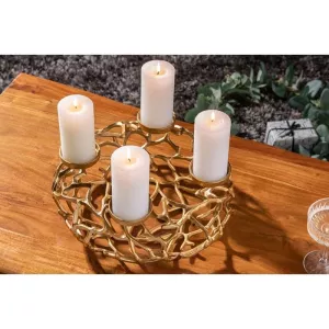 Adventní věnec 38 cm pro 4 svíčky – ABSTRACT varianty: - Stříbrný Invicta Interior GmbH & Co. KG Adventní věnec 38 cm pro 4 svíčky – ABSTRACT varianty: - Stříbrný Invicta Interior GmbH & Co. KG