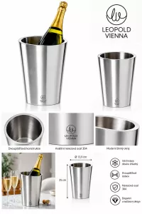 Chladič na víno LEOPOLD VIENNA 22 cm, dvouplášťový Chladič na víno LEOPOLD VIENNA 22 cm, dvouplášťový