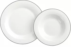 Jídelní souprava VILLEROY & BOCH šedý proužek,12dílná