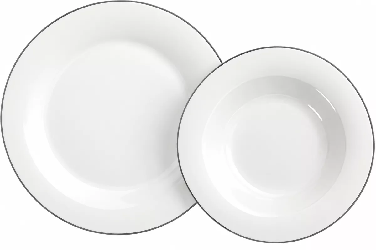 Jídelní souprava VILLEROY & BOCH šedý proužek,12dílná