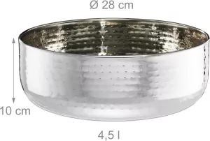 Salátová mísa Relaxdays – nerezová s příborem Ø 28 cm Salátová mísa Relaxdays – nerezová s příborem Ø 28 cm