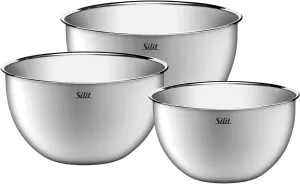 SILIT sada 3 nerezových kuchyňských misek 18, 22 a 24 cm