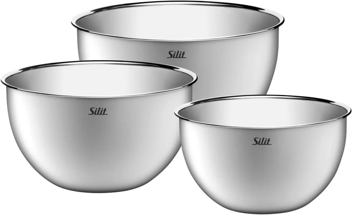SILIT sada 3 nerezových kuchyňských misek 18, 22 a 24 cm