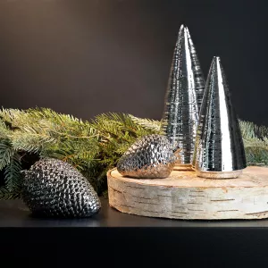 Vánoční dekorace, sada 2 porcelánových šišek Fink CONE 15/11cm