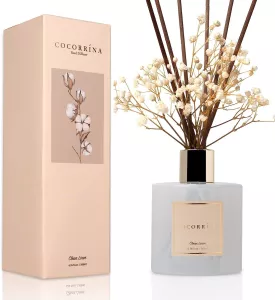 Vonný difuzér se sušenými květy 200 ml – Clean Linen, COCORRÍNA Vonný difuzér se sušenými květy 200 ml – Clean Linen, COCORRÍNA