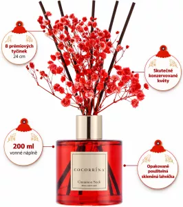 Vonný difuzér se sušenými květy 200 ml – Cinnamon Stick, COCORRÍNA