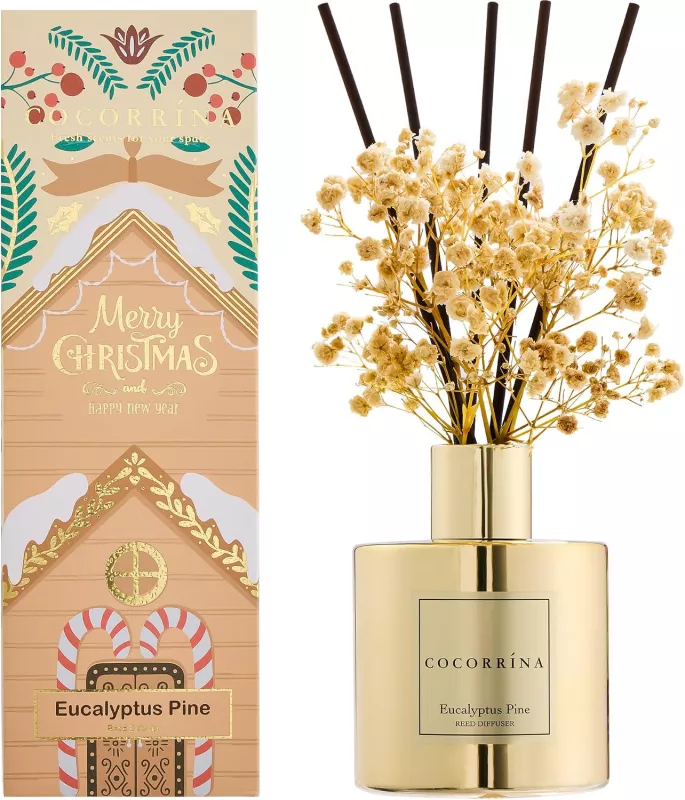 Vonný difuzér se sušenými květy 200 ml – Eucalyptus Pine, COCORRÍNA