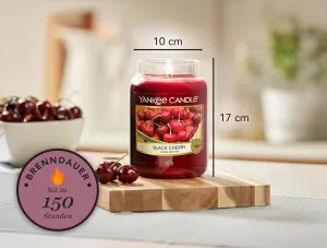 Yankee Candle Black Cherry 623g, velká vonná svíčka ve skle, až 150 hodin