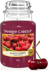 Yankee Candle Black Cherry 623g, velká vonná svíčka ve skle, až 150 hodin