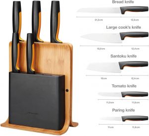 Blok na nože FISKARS s 5 noži z japonské oceli