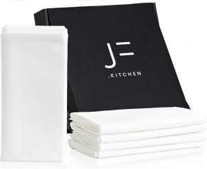 Jídelní ubrousky JF.kitchen® 6 kusů, extra kvalitní bavlna,bílé,6ks