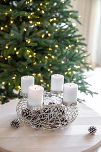 Luxusní adventní věnec EDZARD Milano z ušlechtilé oceli, varianty