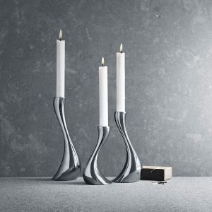 Luxusní sada svícnů Cobra, 3 ks - Georg Jensen z ušlechtilé oceli