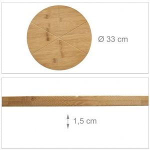 Prkénko na pizzu RELAXDAYS Ø 33 cm z bambusu