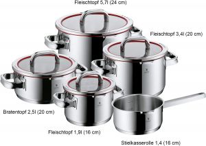Sada hrnců WMF- Function 4, Cromargan®, 5ks,různé druhy