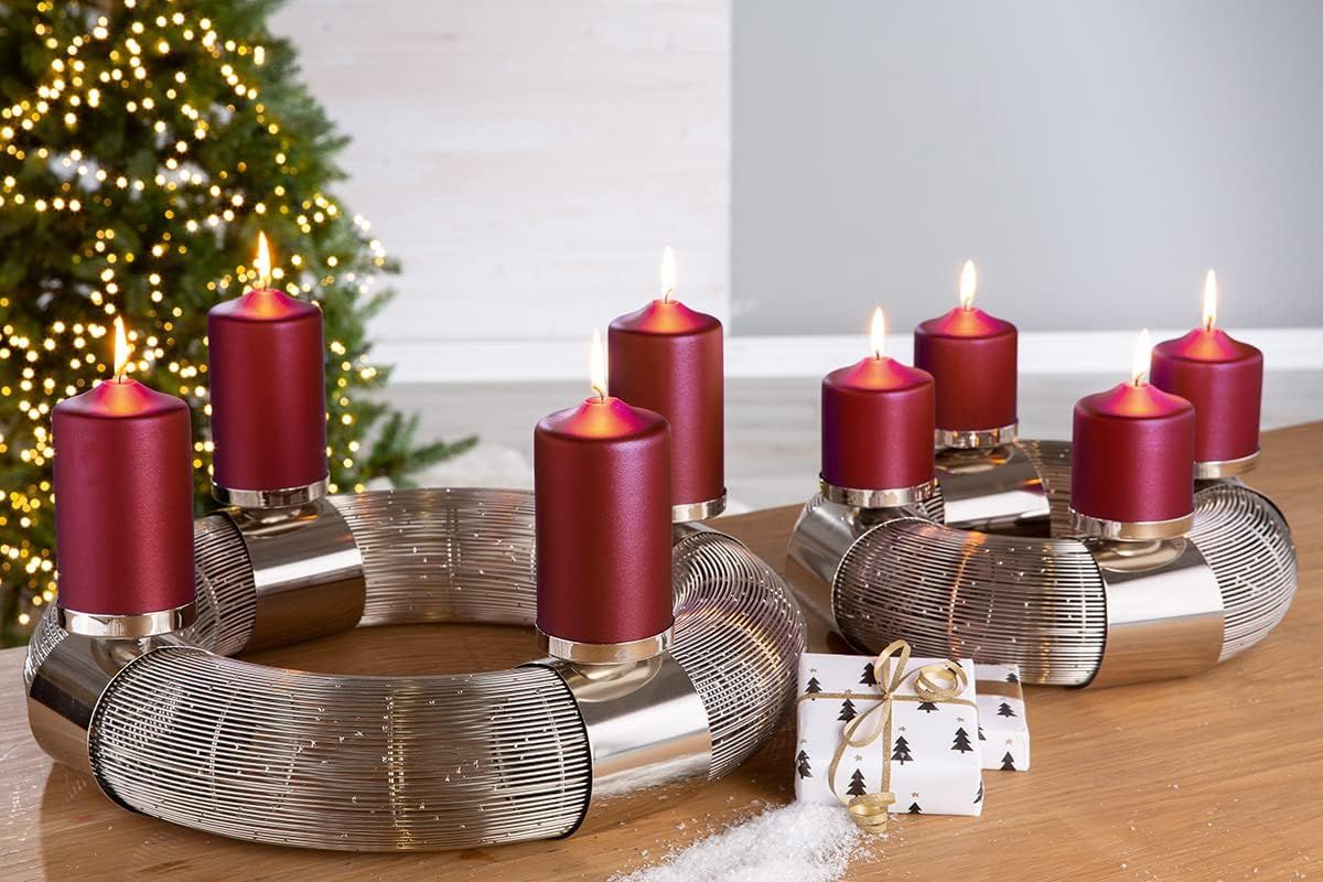 Adventní věnec GILDE, luxusní svícen z ušlechtilé oceli,varianty