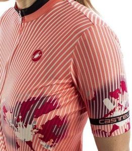 Cyklistický dres CASTELLI PRIMAVERA JERSEY Peach s krátkým rukávem,vel.XL