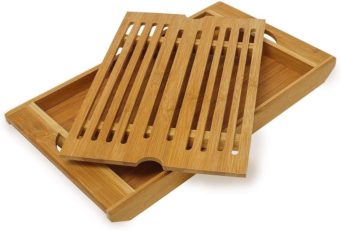 Kuchyňské prkénko RELAXDAYS na chleba, bambus,varianta s nožem - Kuchyňské prkénko