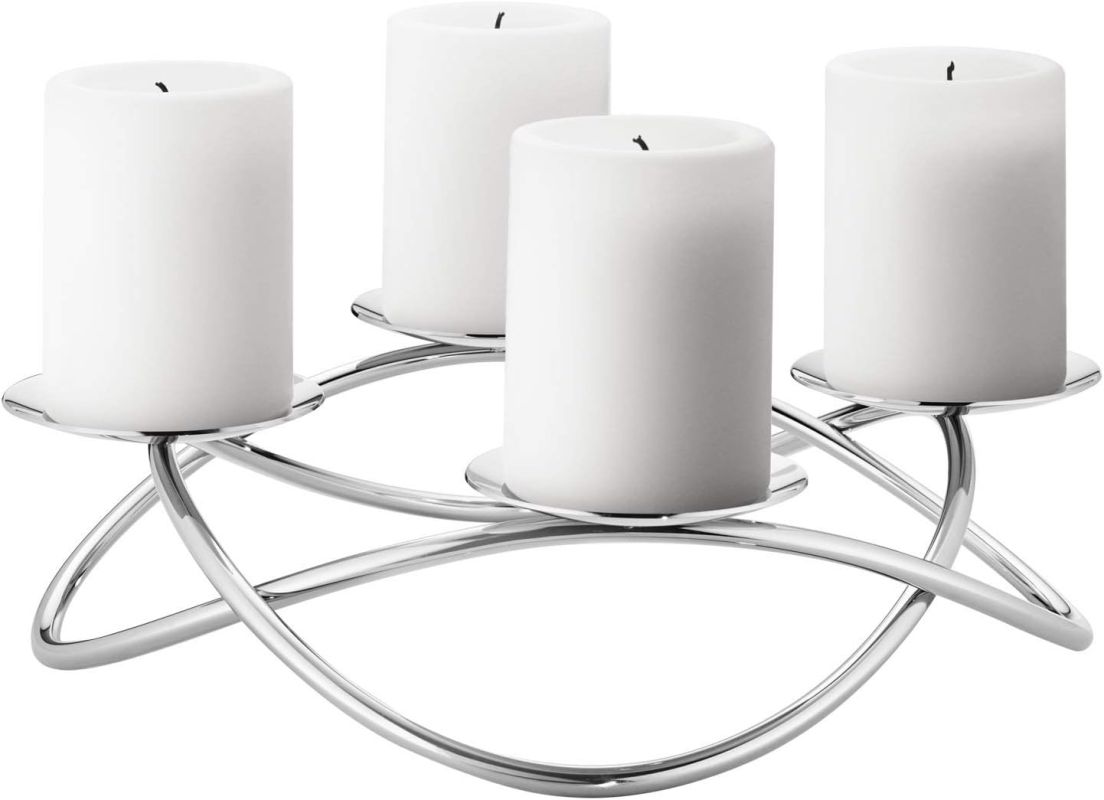 Luxusní adventní svícen Jensen z ušlechtilé oceli Geor Jensen