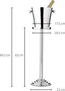 Chladič sektu EDZARD (Ø 22 cm) z ušlechtilé oceli,varianty