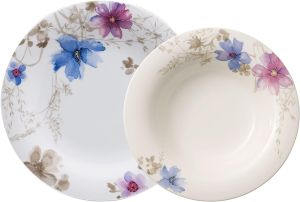 Jídelní souprava VILLEROY & BOCH Mariefleur Gris Basic,12dílná