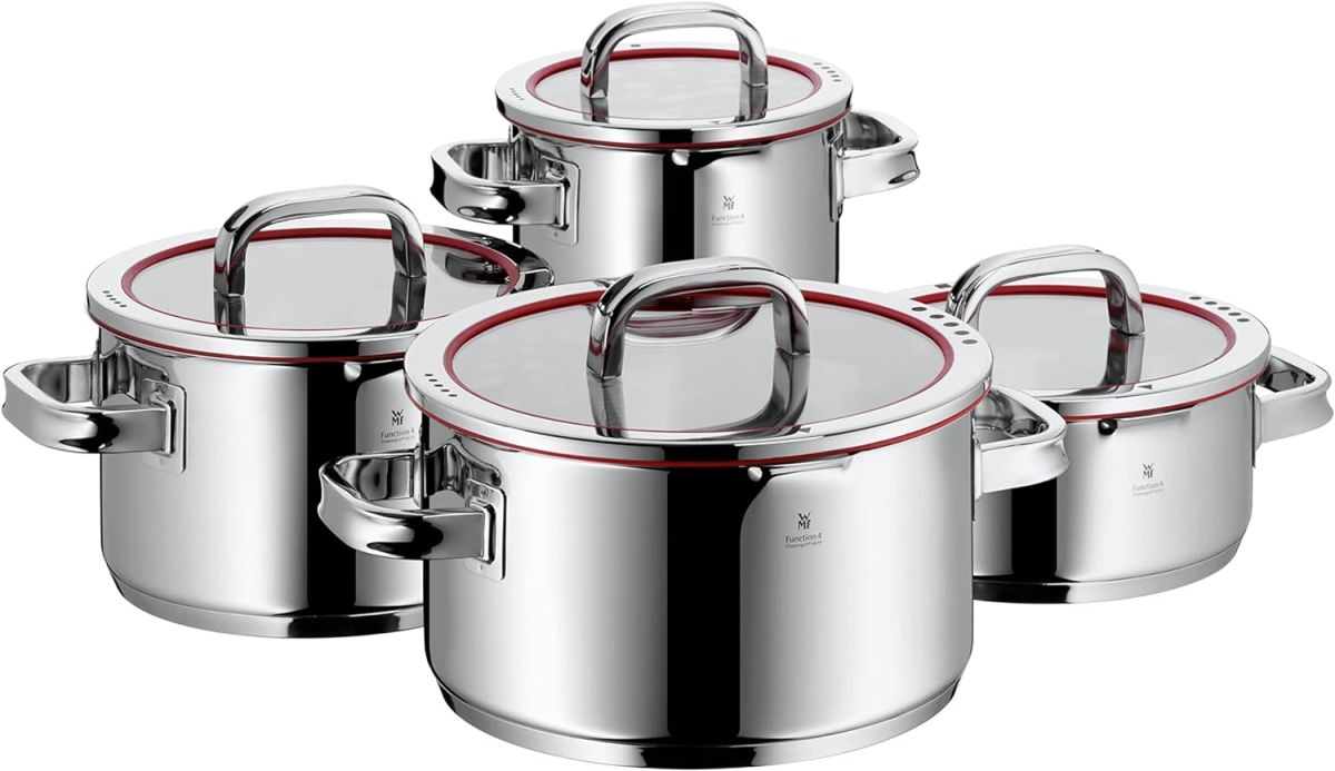 Sada hrnců WMF- Function 4, Cromargan®, 5ks,různé druhy - 4ks hrnců