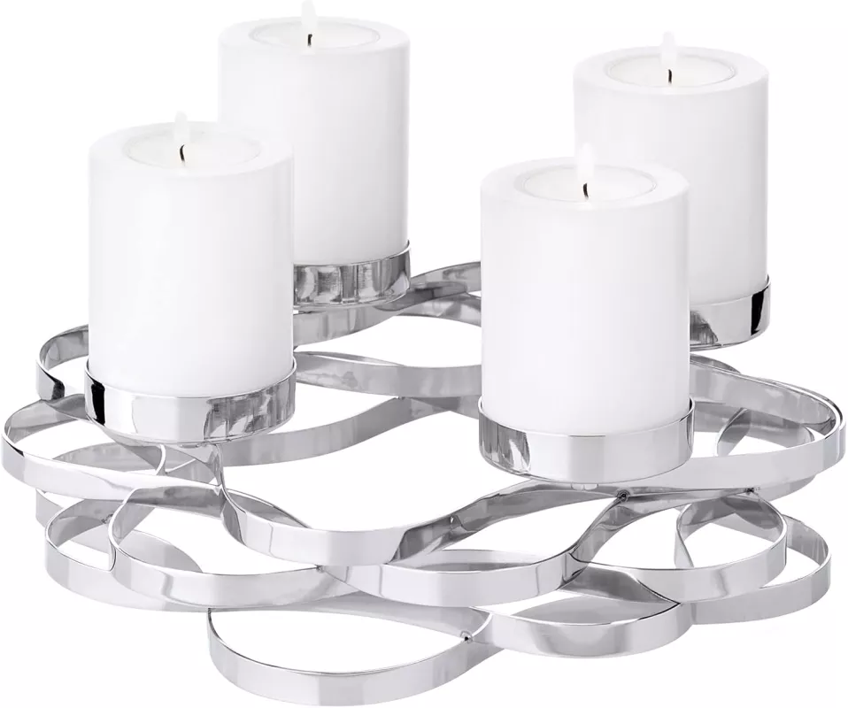 Adventní věnec/svícen EDZARD z ušlechtilé oceli, varianty: - ALITA