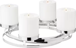 Adventní věnec/svícen EDZARD z ušlechtilé oceli, varianty: