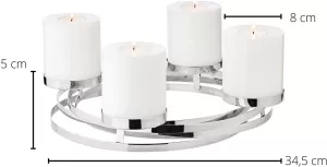 Adventní věnec/svícen EDZARD z ušlechtilé oceli, varianty: