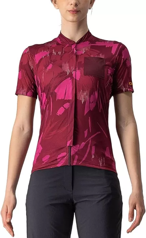Cyklistický dres CASTELLI UNLIMITED Sentiero s krátkým rukávem,vínová,vel.XL