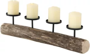 DŘEVĚNÝ SVÍCEN-BOLTZE - adventní svícen,rustikální, eukalyptové dřevo,varianty | 4 svíčky adventní, 3 svíčky jiné výšky