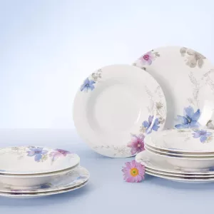 Jídelní souprava VILLEROY & BOCH Mariefleur Gris Basic,12dílná