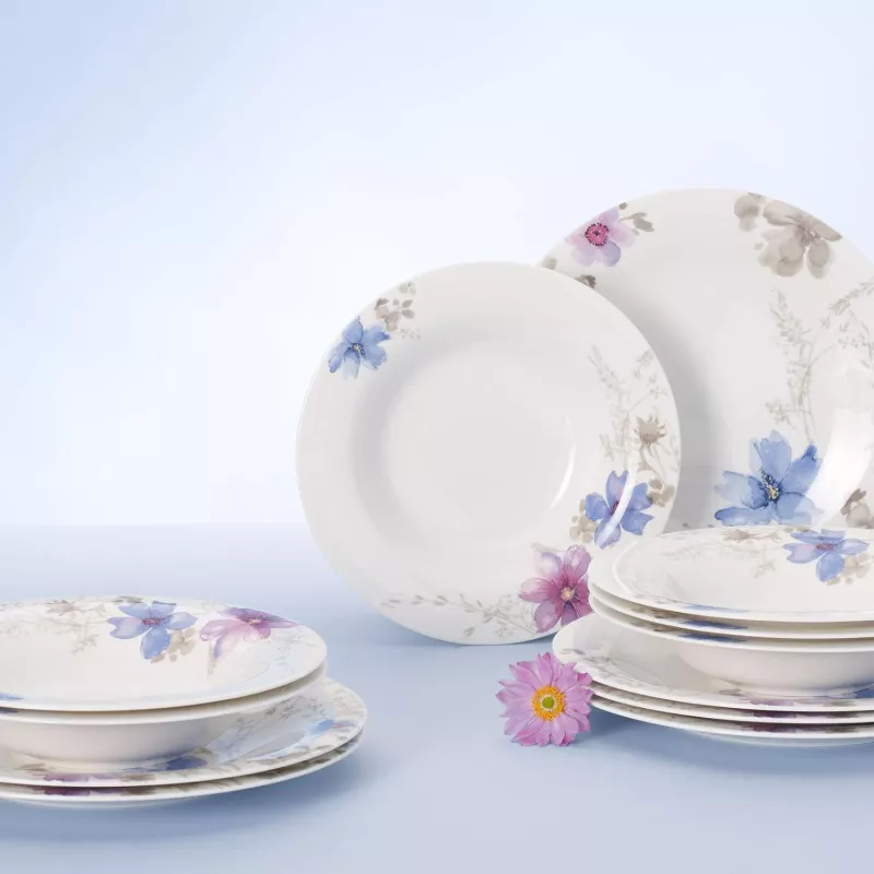 Jídelní souprava VILLEROY & BOCH Mariefleur Gris Basic,12dílná