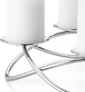 Luxusní adventní svícen Georg Jensen z ušlechtilé oceli,varianty