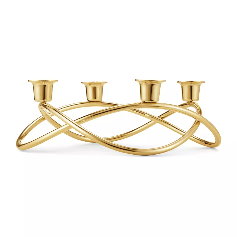 Luxusní adventní svícen Georg Jensen z ušlechtilé oceli,varianty - Season 3 zlatý
