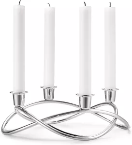 Luxusní adventní svícen Georg Jensen z ušlechtilé oceli,varianty