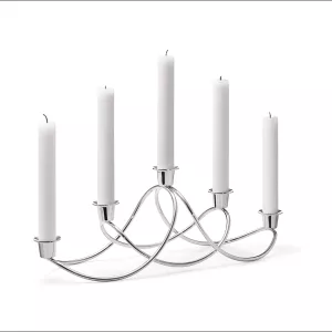 Luxusní adventní svícen Georg Jensen z ušlechtilé oceli,varianty