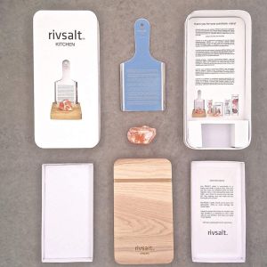 Slánka RIVSALT s krystalem pravé himálajské soli a struhadlem,varianty