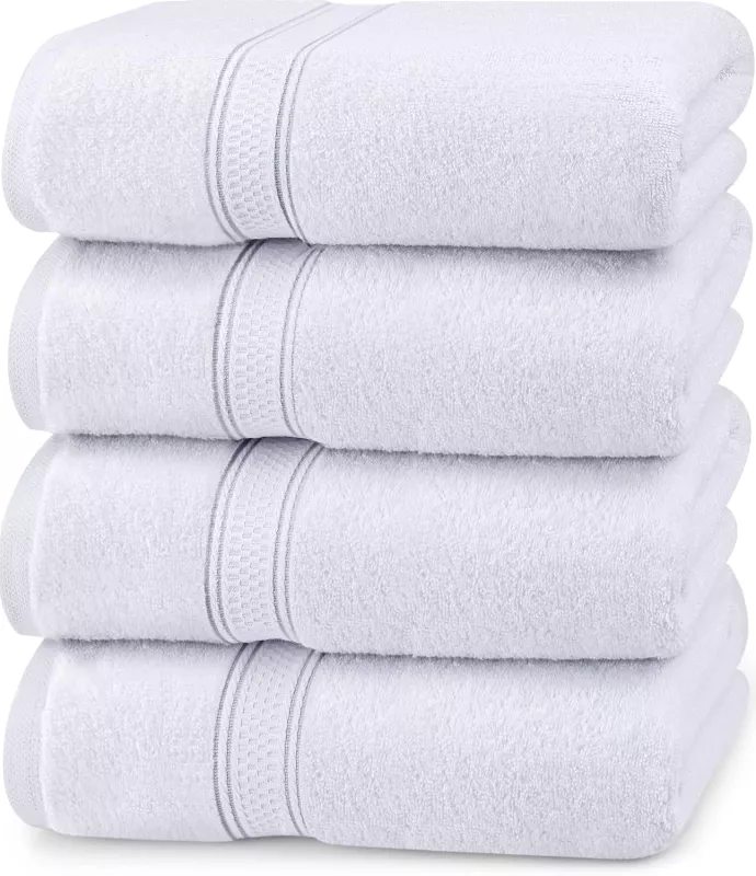 4dílná sada osušek UTOPIA TOWELS 100% bavlna, varianty: - Bílá