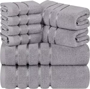 8 dílná sada osušek a ručníků UTOPIA TOWELS 100% bavlna, varianty: | Ledově šedá, Tmavě modrá, Modrá, Černá, Tyrkysová, Bílá