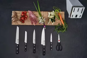 Blok na nože Zwilling Gourmet + 5 nožů, nůžky,varianty: