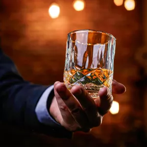 Dárková sada Whisiskey-4x sklenička na whisky, 8 ledových kamenů v dřevěné krabičce